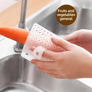 Finger Cover Fruit Cleaning Brush Curved Vegetable and Fruit Cleaner Multi-Purpose Gap Cleaning Potato Kitchen Brush for Fruits and Vegetables