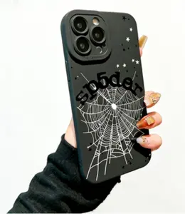 Spiderweb, Stars Print Pattern Phone Case Compatible With IPhone 16 Pro Max, 14, 13, 12, 11 Pro Max, XS Max, X, XR, 8, 7, 6S, Plus, Mini, And Galaxy A13 4G, S21 FE 5G, A15, A21S, A34, A12, A50, S21, A71 And More, Shockproof, A Great Birthday Gift For Girl