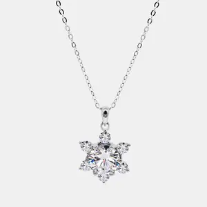【811】New Year Promo Winter Triangle 2 Carat Synthetic Moissanite Necklace