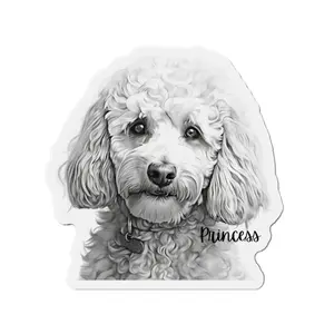 Poodle Puppy Custom Dog Magnet