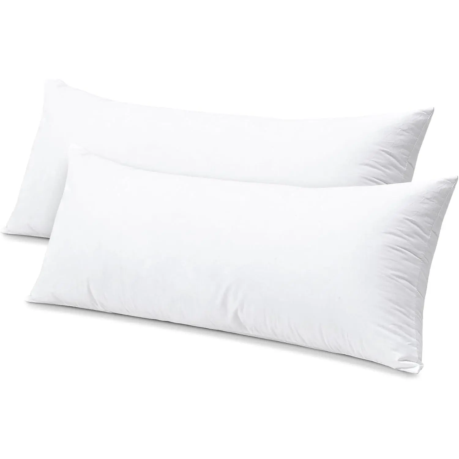 Synthetic Down  Pillow Insert, 14x36 Down Alternative Throw Pillow Insert. Ultra Soft Fluffy Sleeping Pillow with  Cotton Cover, Decorative Pillows Set of 2-White.
