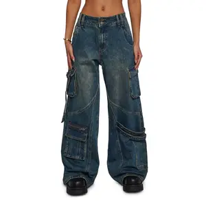 Digital Attraction Cargo Pants - Blue