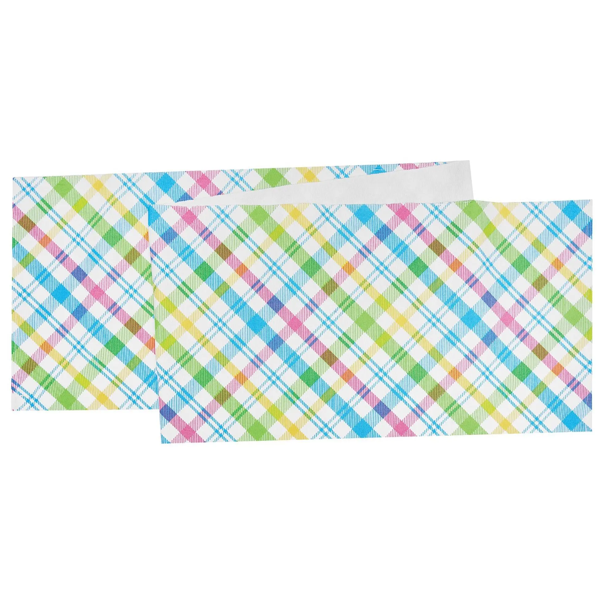 13" x 72" Spring Blossom Plaid Table Runner byValerie 13" x 72" Spring Blossom Plaid Table Runner byValerie