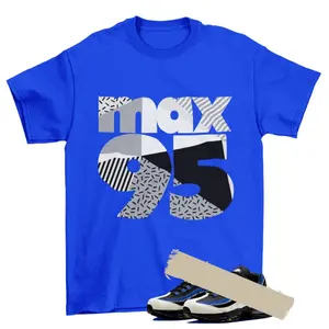 1995 Shirt to Match A.Max 95 Black Game Royal, Shirt To Match Sneakers Royal Blue Color