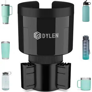 Car Cup Holder Expander, Cup Holder Extender Adapter For Car With Expandable Insert, Compatible With 20/26/30oz Bottles, 32/40oz Bottles, Large Water Bottles in 3.0"-4.1"