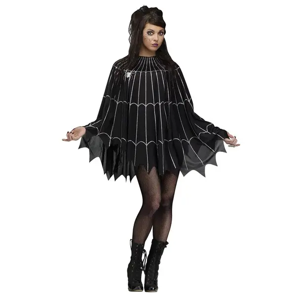 Adult Spider Web Poncho Costume