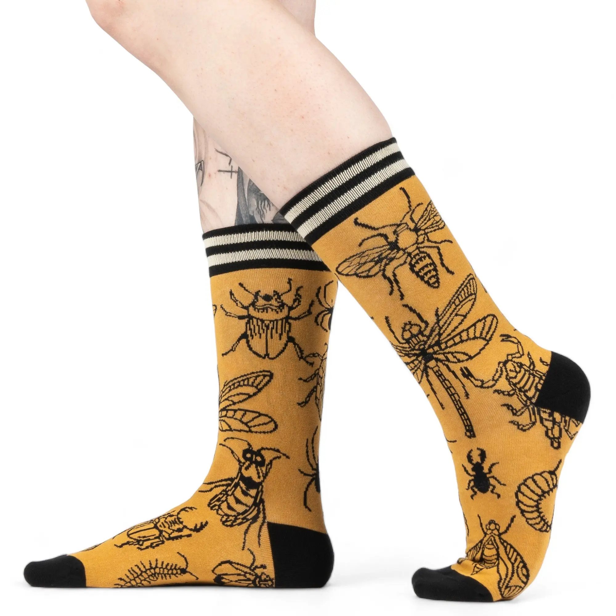 Creepy Crawlies Crew Socks            FootClothes Original One Size Fits Most Adult Unisex No Toe Seam Sensory Friendly