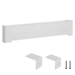 Summervibes VEVOR Baseboard Heater Covers, Basic Series 3 ft Standard Electric Heating Unit Front Cover for Home Improvement, Heavy-duty Steel, Easy Installation for Bedroom Replacing Old Cover, White