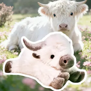 24" |       5 Pounds Highland Cow Weighted Stuffed Animals with Removable Unscented Microwavable Pouch, Cute Coolable Warmable Weighted Plush Gift for & Adults