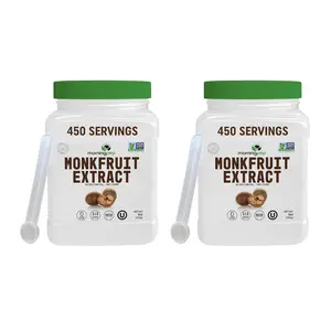 2 PACK- Morning Pep 100% Pure Monk Fruit extract sweetener, No Erythritol, Monkfruit Extract Powder, NON-GMO Project Verified, Keto Certified