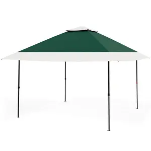 12x12ft Outdoor Patio Canopy Shelter Heavy-Duty Double Roof Pop-Up Canopy Tent – 12x12ft Outdoor Patio Canopy Shelter with Mosquito Netting, One-Push Setup, Screened Pavilion, 4 Sand Bags, for Backyard, Garden, Lawn, Gray
