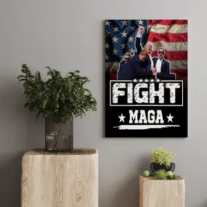 Trump MAGA Design #2 Art Print - Custom Printed Canvas Art for Patriotic Support