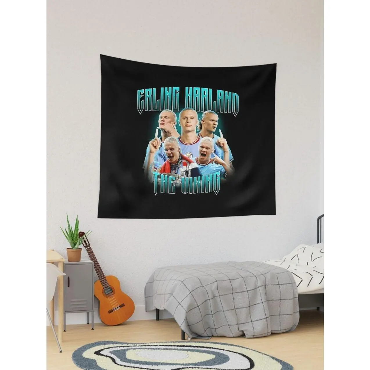 Limited Erl!!! !ng Haaland The Viking Footballer Tapestry Flag