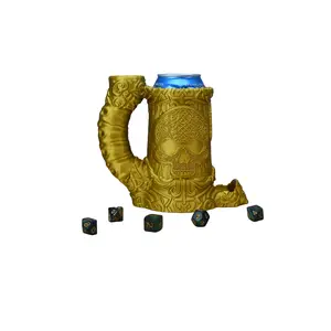 Celtic Skull Dice Tower Can Cozy-Dungeons and Dragons Dice Tower with Built in Can Cozy