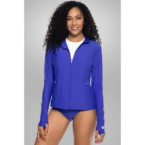 Women's Malawi Fitted Swim Jacket with Full Zip | Baja Blue Women's Malawi Fitted Swim Jacket with Full Zip | Baja Blue