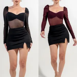 Jennifer Rhinestone Mesh Bodysuit Jennifer Rhinestone Mesh Bodysuit