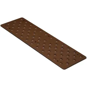 212 MAIN NSP103712BRB Slip-Proof Rust-Resistant Aluminum Pad (12x3.75 in., Brown Finish) - Easy Install, Raised Buttons, Wood Screws Included for Hobbies, Commercial & Government Musical Instrument Use