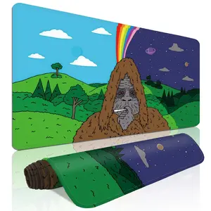 Durable mouse pad, Gaming mouse pad, fantasy wild pattern design, 80*30cm office mousepad laptop keyboard mat study deskmat precisely sewn edges, rubber anti-slip bottom, for home offices, work, game rooms, computer accessories, gift