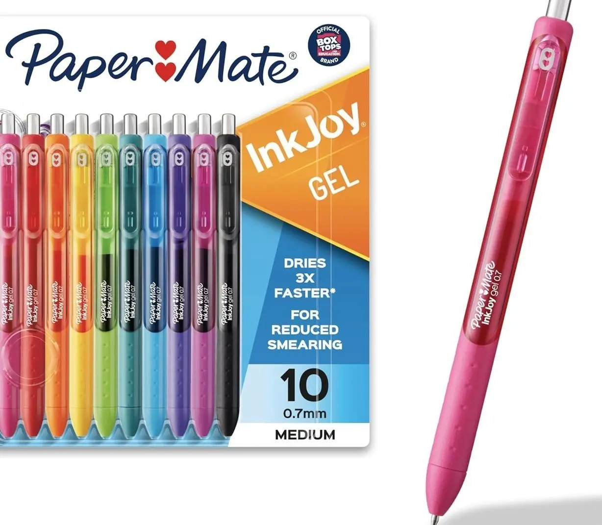 Paper Mate InkJoy Gel Pens, Medium Point, 10 Count - Teacher Supplies, Writing, Journaling, Back to School