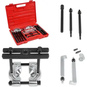 Bearing Puller Kit - 14 Piece 5 Ton Automotive Bearing Separator - 2 and 3 Inch Jaw Splitting Gear Puller Tool Set