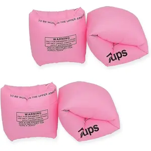 2 Pack Arm Floaties for Kids and Adults- Inflatable Floaties for Kids 6-12yrs, Blow up Water Wings for Toddlers, Swimming Arm Pool Floats for Children and Adults 30-150LBS(Pink and Pink)