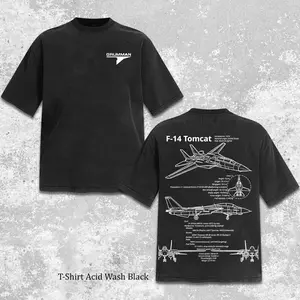 Retro Grumman F14 Tomcat Jet Blueprint Men's Short Sleeve T-shirt, F14 Tomcat Schematic Shirt, Military Aircraft Tee, Air Force Pilot Shirt, Vintage Technical Drawing Tee, Combat Aircraft Gift For Servicemember, Aviation Lover Gift