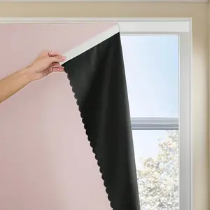 1 Count Window Blackout Cloth Curtain, Magic Tape 100% Blackout Blinds, Easy To Install Curtain, Blackout Window Cover for Bedroom, Living Room, Kitchen, Room, Party Decor, Interior Decoration Accessories