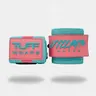 TuffWraps 16" Villain 3" Wide (3 inches) Thumbless Elastic Wrist Straps - Pink & Teal, Silicone Durability, No Cotton/Poly Design, Weightlifting Gym Accessories for Strongman Training (Steadier Wrist Support, Elastic Wristbands)