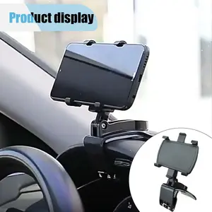 Car Phone Holder Mount Universal Dashboard Windshield Clip Stand Adjustable Arm for All Smartphones Secure Stable Hands Free GPS Navigation Driving