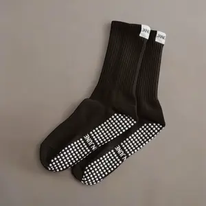 Jane in June Pilates Grip Socks, Plain Jane Sock in Mocha Brown, Comfortable Fit for Everyday Wear. ONE SIZE FITS MOST