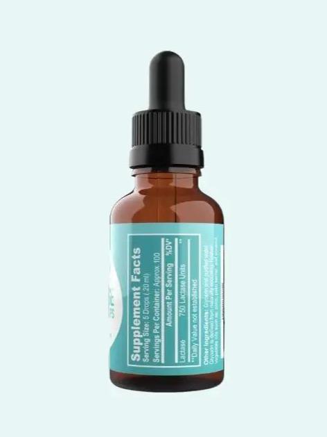 Lactose Intolerant Enzyme Drops – All-Natural, 100 Servings for Dairy Relief Milk Dietary