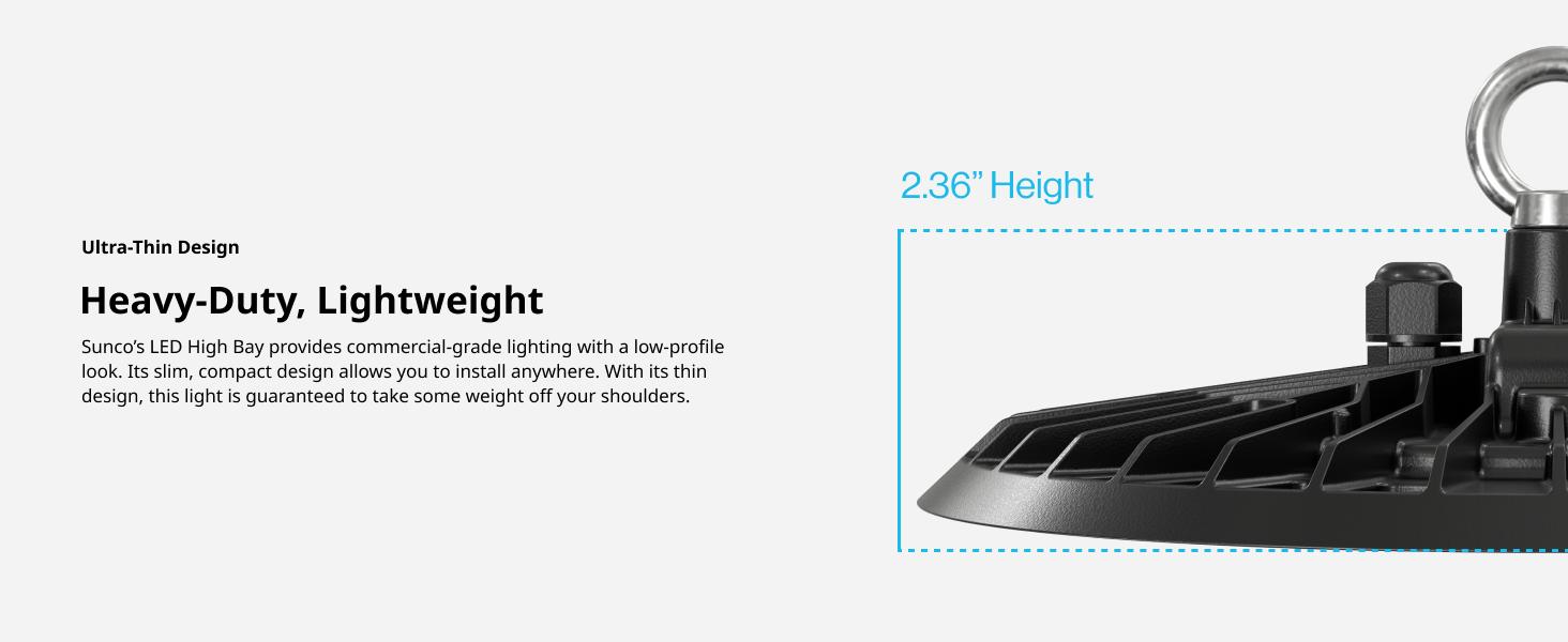 UFO High Bay 150W Plug & Play LED Fixture, 2-Step Install, 19500 Lumens