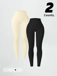 Women's High-Waisted Ribbed Yoga Pants, Tight-Fitting Fall Workout Leggings, Sexy Sporty Style for Active Lifestyle