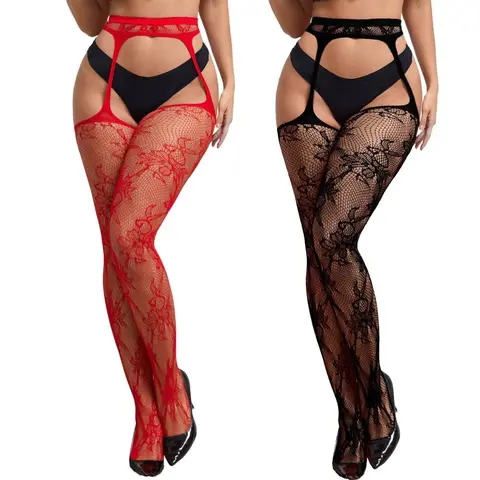 Women's Suspender Fishnet Tights, Pattern,Christmas Theme High Waist Pantyhose for Daily Wear, Ladies Stockings for All Seasons Womenswear Underwear