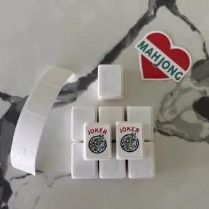 Mah Jongg White Hobby Lobby 9 stickered Blanks (2- stickered Jokers, 7- Stickered Blanks, Extra stickers)