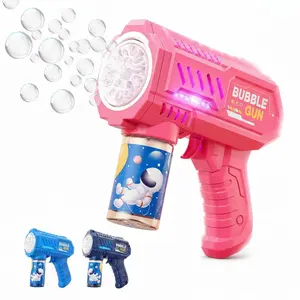 Mini Portable Bubble Gun, Cool Design, One-Button Bubble Release, Easy to Use, Automatic Bubble Maker, Outdoor Toy for Kids Aged 3+, Needs 4 Aa Batteries