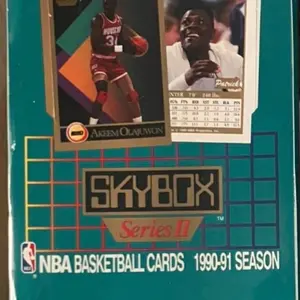Skybox NBA Basketball Cards Series II 1990-91 Season Akeem Olajuwon Patrick Ewing Collectible Trading Cards
