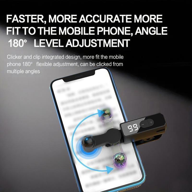 2025 upgraded  Auto Clicker for Smart Phone,Built-in battery,No Need to Connect to Power Source, used for mobile phone application video live streaming gadget quick click simulate finger continuous click, used for live streaming likes, games, shopping