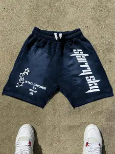 Men's Colorblock Letter Print Tie Dye Pajama Shorts, Regular Fit Casual Comfy Shorts for Summer, Men's Sleepwear Loungewear for Indoor Wear