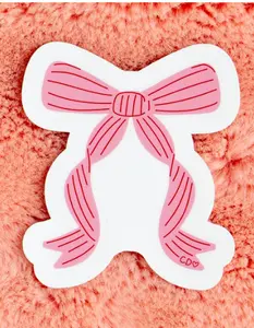 Coquette Frilled Bow Decal Sticker
