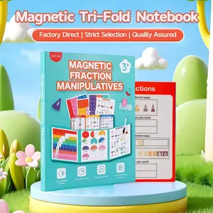 Magnetic Fraction Puzzle Set, Fraction Tiles & Circles Math Manipulatives, Montessori Learning Toys for Elementary Students, Ideal Birthday & Summer Gift for Kids