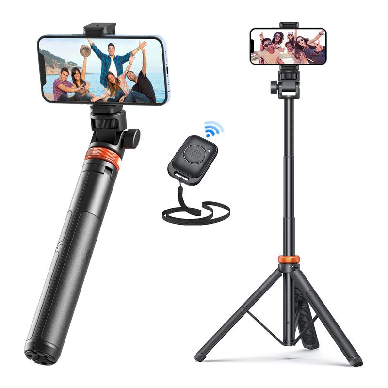 Upgraded 61" Phone Tripod with Wireless Remote & Selfie Stick Multi Role Extendable Stand for iPhone 13-16 & Android Travel Friendly