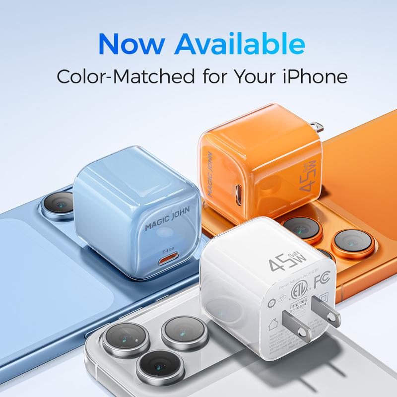 MAGICJOHN 45W USB-C Fast Charger – Compact Power Adapter for iPhone 17/16/15 Pro Max/Air – Quick, Travel-Friendly Mini Plug MAGICJOHN 45W USB-C Fast Charger – Compact Power Adapter for iPhone 17/16/15 Pro Max/Air – Quick, Travel-Friendly Mini Plug