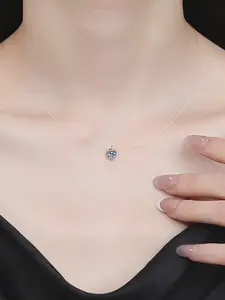 Mermaid Transparent Pendant Necklace, Simple Single Chain, Hypoallergenic, Perfect for Daily Wear and Gifts, Fashion Jewelry, Jewelry Accessories, Clear Chain Necklace