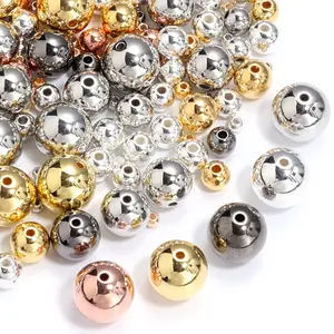 20-500Pcs 3-14mm Multicolor CCB Spacer Beads Straight Hole Smooth Round Beads For DIY Necklace Bracelet Jewelry Making Accessory