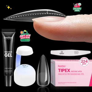 Beetles Tipex Instant Apex Nail Tips Thick Acrylic Nail Set for Flat Nails Manicure Stiletto Square Almond Coffin Nail Tips Nail Art DIY Gift for Women Beetles Tipex Instant Apex Nail Tips Thick Acrylic Nail Set for Flat Nails Manicure Stiletto Square Almond Coffin Nail Tips Nail Art DIY Gift for Women
