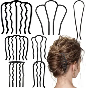 7 count Metal Hair Side Combs Hair Fork Clip  Hair Pin Stick for Updo Bun, U Shape Hair Combs for  Hairstyle Hair Accessories, Thick&Fine Hair Combination