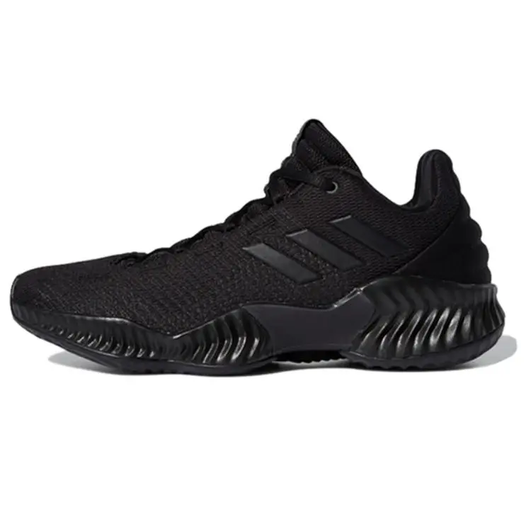 Men's adidas Pro Bounce 2018 Low Black Athletic Sneaker, Casual Trainer Footwear