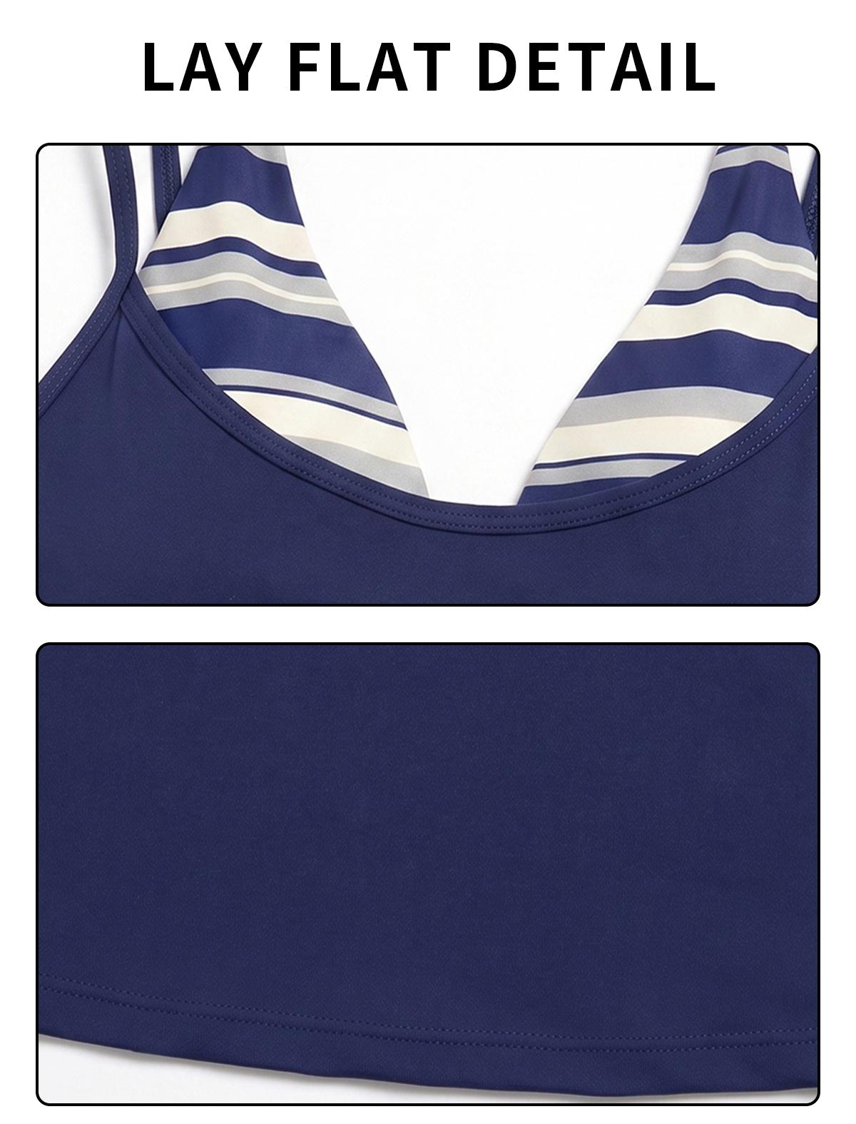 MFVIM women’s color-block double-layer halter yoga tank top set — waist-cinching, butt-lifting mid-length athletic shorts; two-piece fitness set with a nude feel,travel essentials,camping essentials