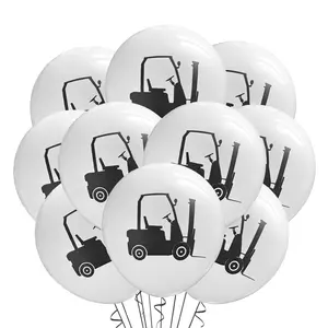 Malayan Products Forklift Balloons 12 Count Latex, Certified Birthday Decorations Theme Party, 12in